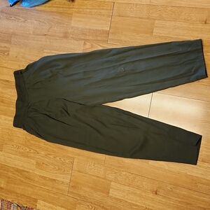 Vintage 80s olive green high waist tapered leg pants sz 6